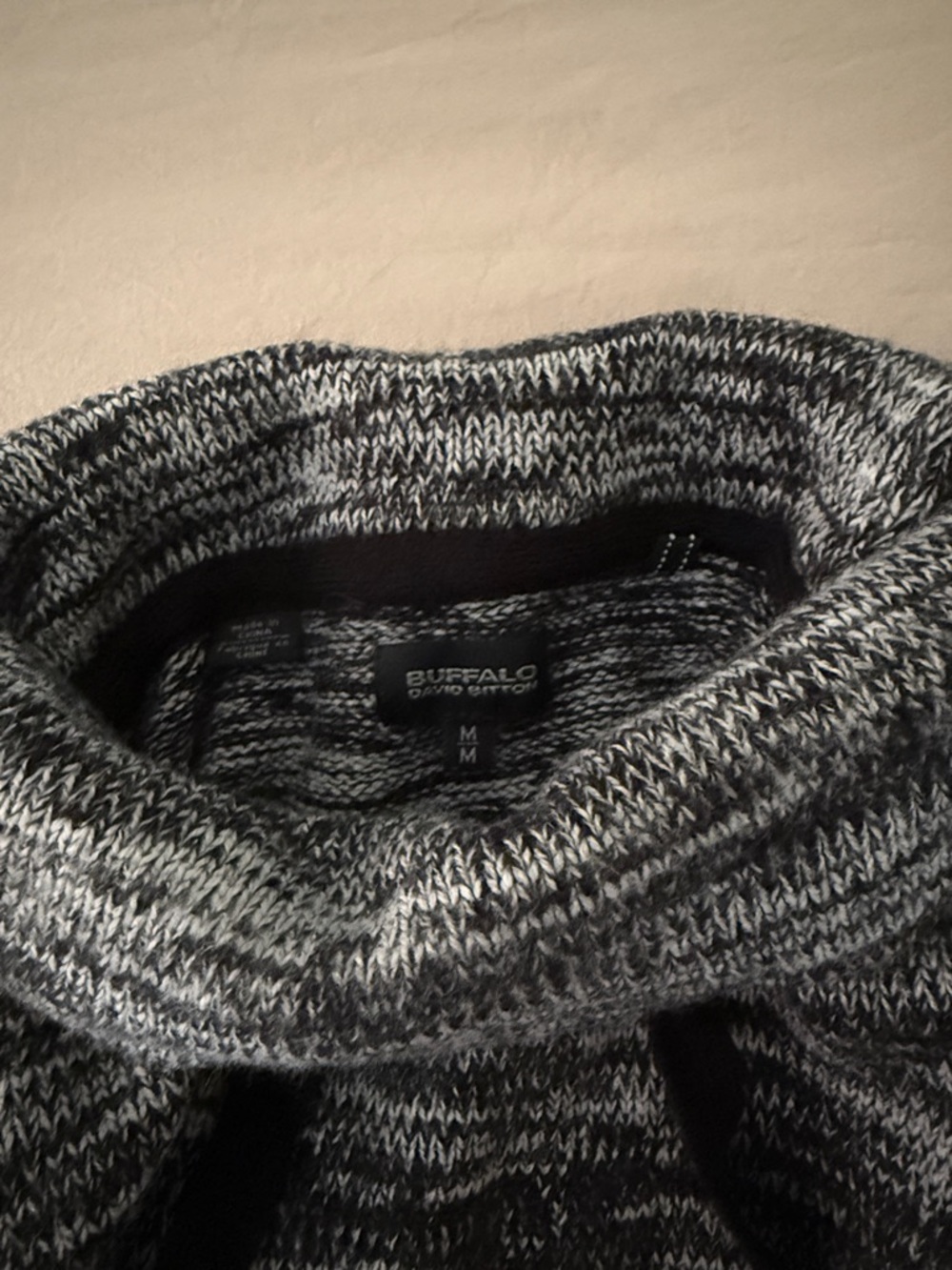 Buffalo David Bitton Black & Gray Marled Knit Scarf